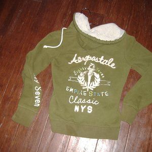 AEROPOSTALE EMBROIDERED ZIP UP JACKET